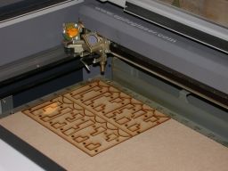 the laser cutter is finished cutting the main layers