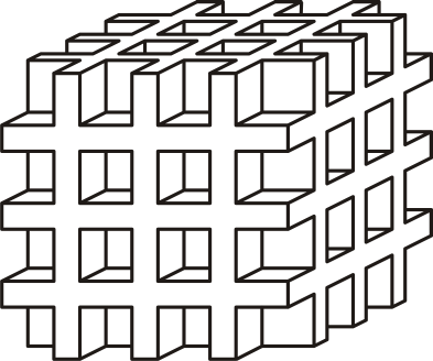 CAD drawing of the shape of the assembled puzzle